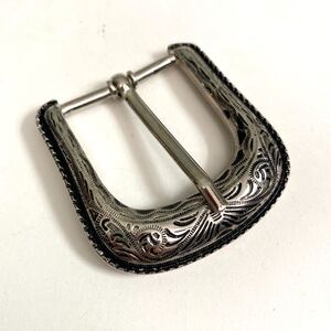 Cody James Belt Buckle Silver Tone Swirl Ornate Western Southwestern Cowboy Mens